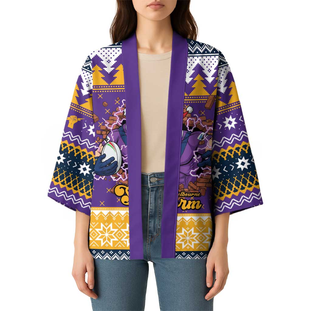 Melbourne Thunderbolt Santa Personalised Kimono Christmas Rugby League Spirit - Aussie Hoodie