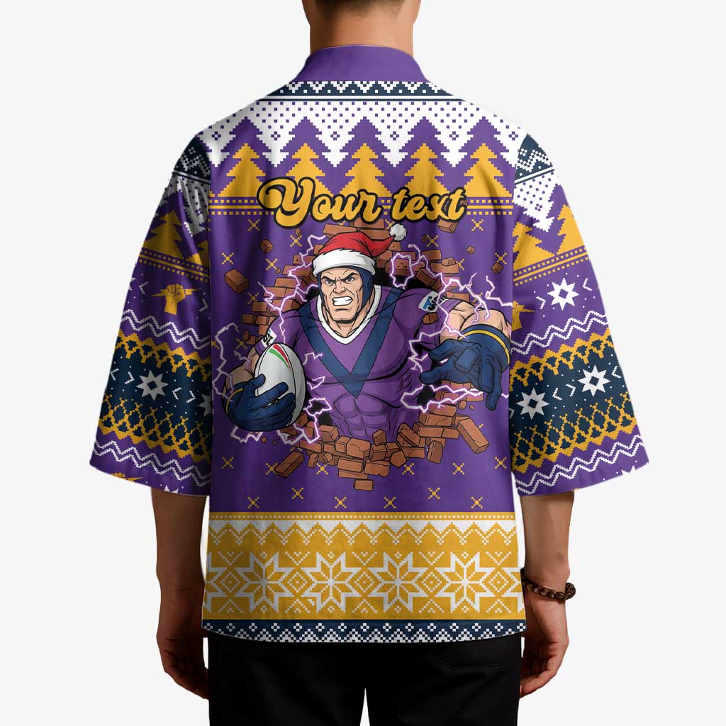 Melbourne Thunderbolt Santa Personalised Kimono Christmas Rugby League Spirit - Aussie Hoodie