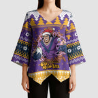Melbourne Thunderbolt Santa Personalised Kimono Sleeve Blouse Christmas Rugby League Spirit - Aussie Hoodie