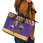 Melbourne Thunderbolt Santa Personalised Leather Tote Bag Christmas Rugby League Spirit - Aussie Hoodie