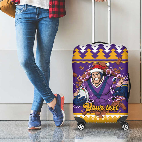 Melbourne Thunderbolt Santa Personalised Luggage Cover Christmas Rugby League Spirit - Aussie Hoodie