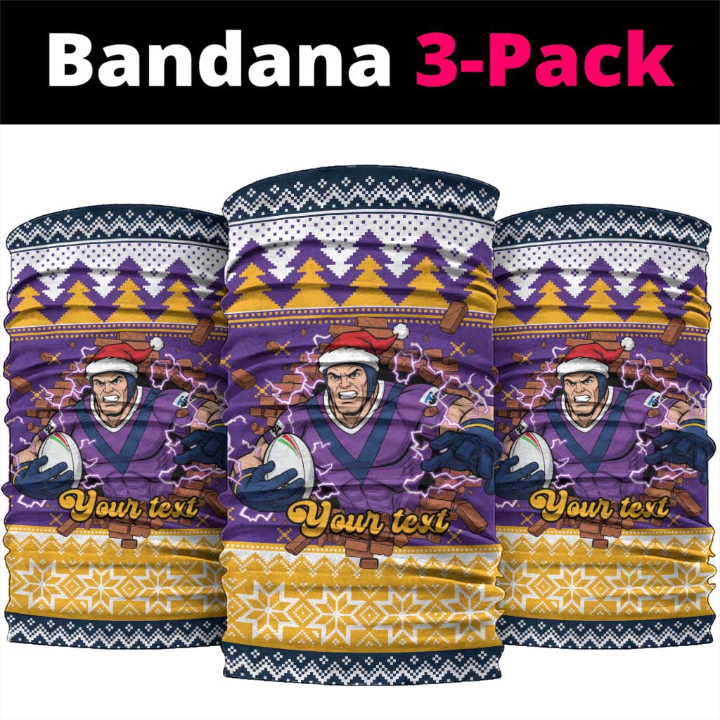 Melbourne Thunderbolt Santa Personalised Neck Gaiter Christmas Rugby League Spirit - Aussie Hoodie