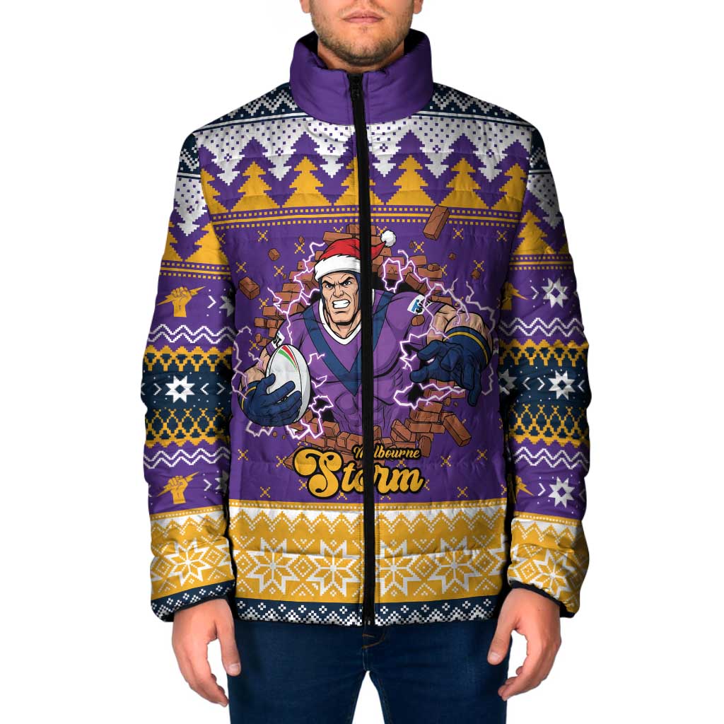 Melbourne Thunderbolt Santa Personalised Padded Jacket Christmas Rugby League Spirit - Aussie Hoodie