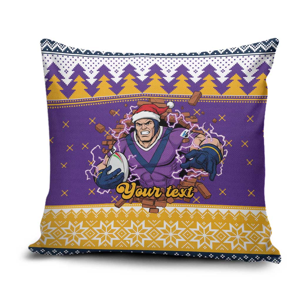 Melbourne Thunderbolt Santa Personalised Pillow Cover Christmas Rugby League Spirit - Aussie Hoodie
