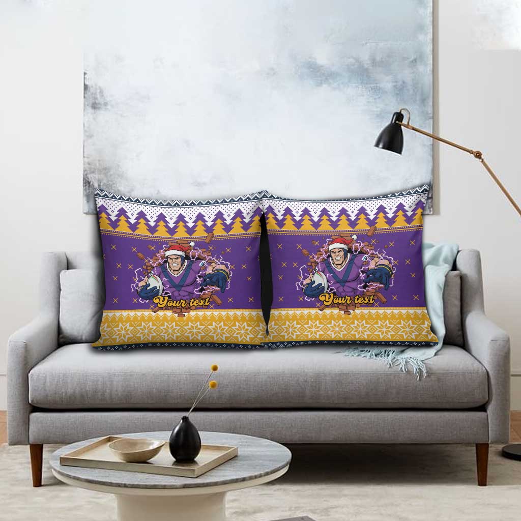 Melbourne Thunderbolt Santa Personalised Pillow Cover Christmas Rugby League Spirit - Aussie Hoodie