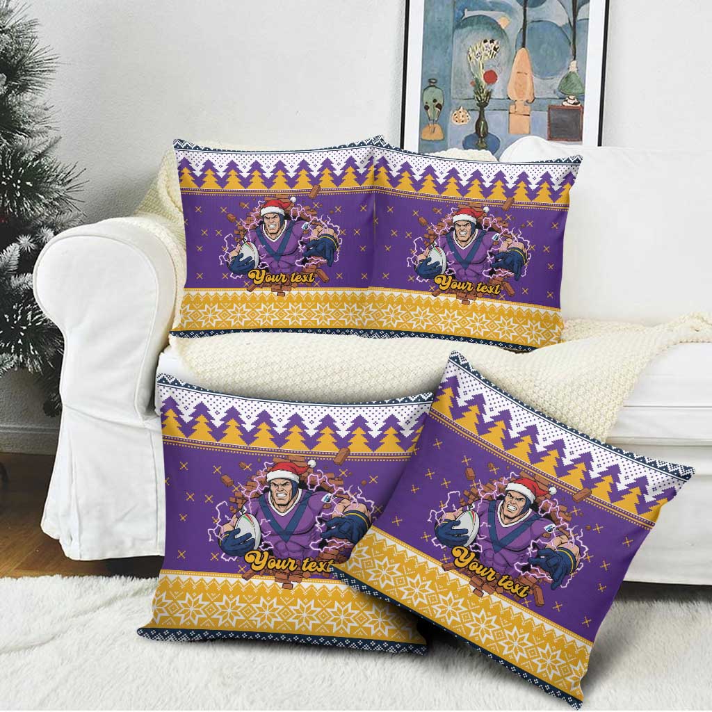 Melbourne Thunderbolt Santa Personalised Pillow Cover Christmas Rugby League Spirit - Aussie Hoodie