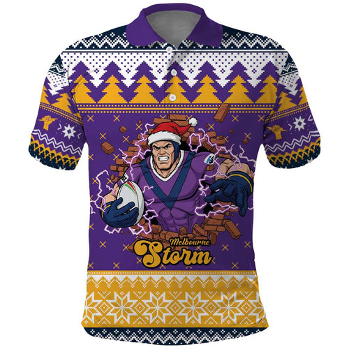 Melbourne Thunderbolt Santa Personalised Polo Shirt Christmas Rugby League Spirit - Aussie Hoodie