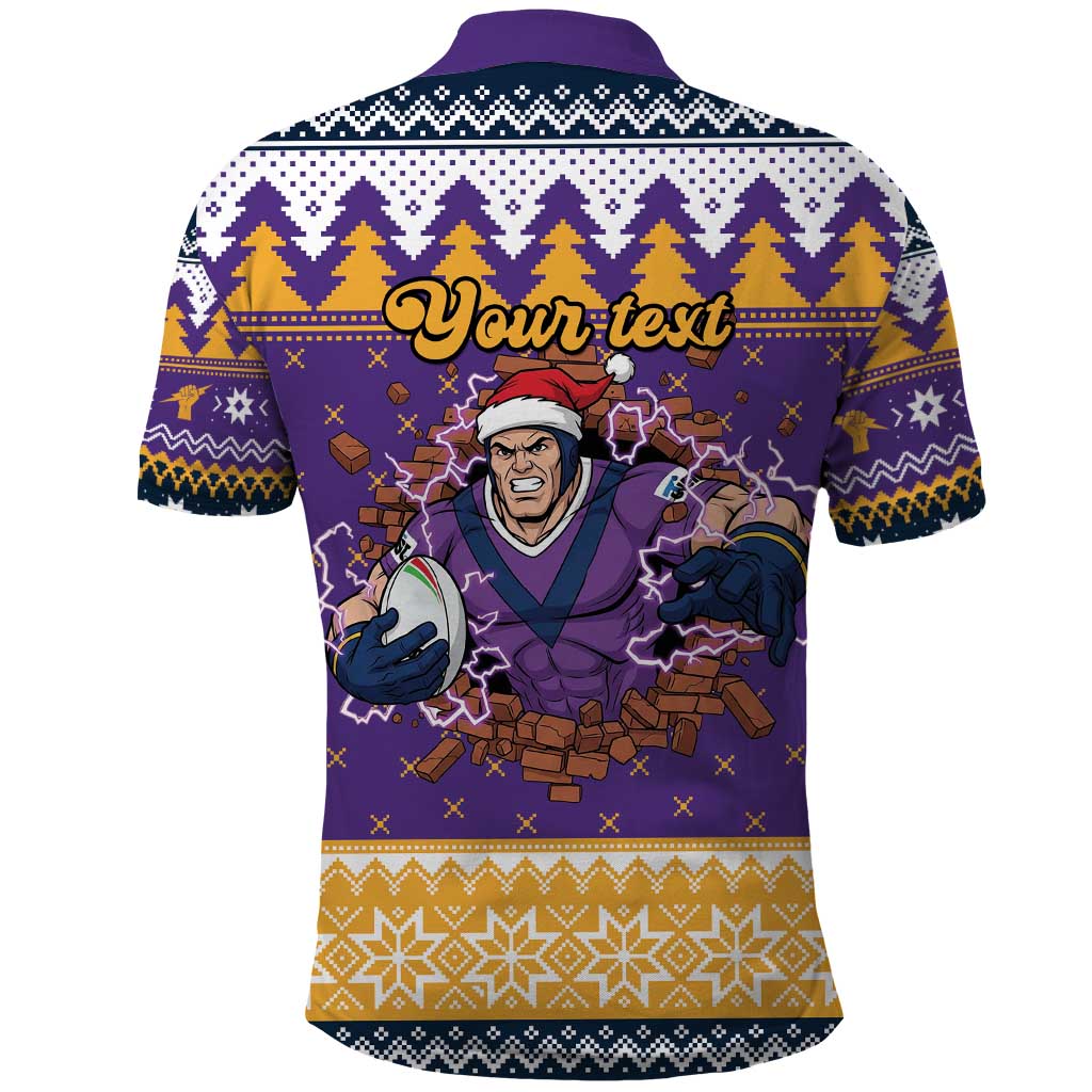 Melbourne Thunderbolt Santa Personalised Polo Shirt Christmas Rugby League Spirit - Aussie Hoodie