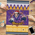 Melbourne Thunderbolt Santa Personalised Puzzle Christmas Rugby League Spirit - Aussie Hoodie