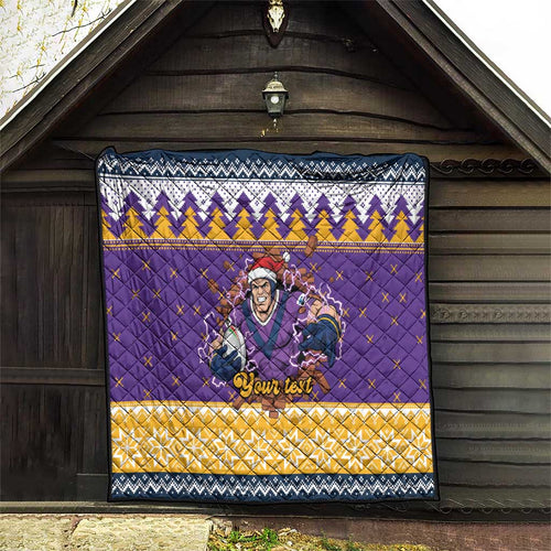 Melbourne Thunderbolt Santa Personalised Quilt Christmas Rugby League Spirit - Aussie Hoodie