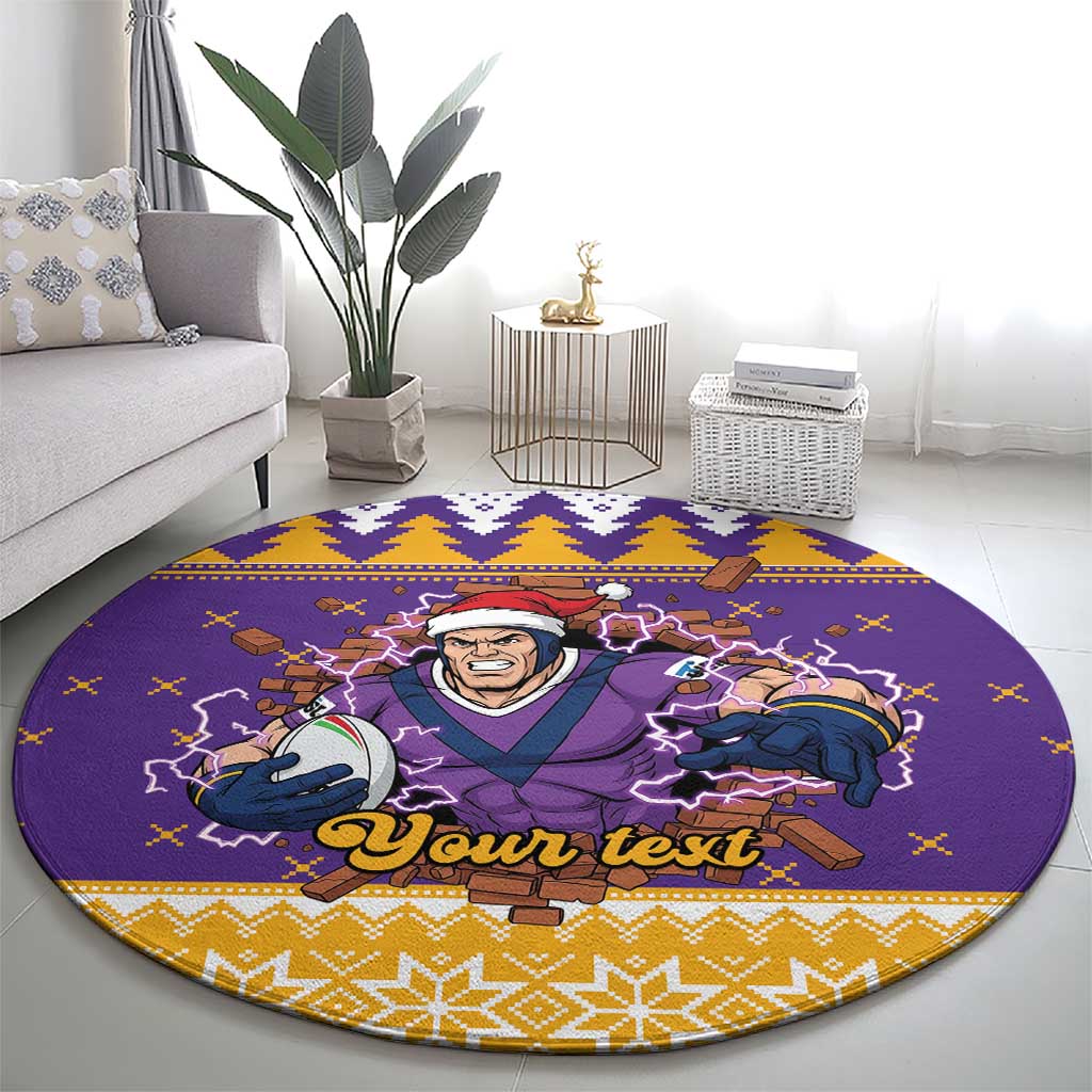 Melbourne Thunderbolt Santa Personalised Round Carpet Christmas Rugby League Spirit - Aussie Hoodie