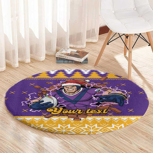 Melbourne Thunderbolt Santa Personalised Round Carpet Christmas Rugby League Spirit - Aussie Hoodie