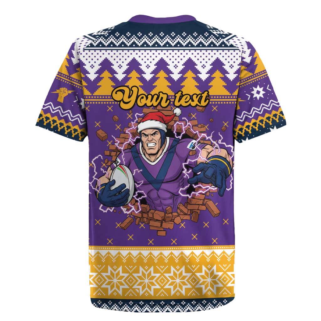 Melbourne Thunderbolt Santa Personalised Rugby Jersey Christmas Rugby League Spirit - Aussie Hoodie
