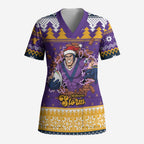 Melbourne Thunderbolt Santa Personalised Scrub Top Christmas Rugby League Spirit - Aussie Hoodie