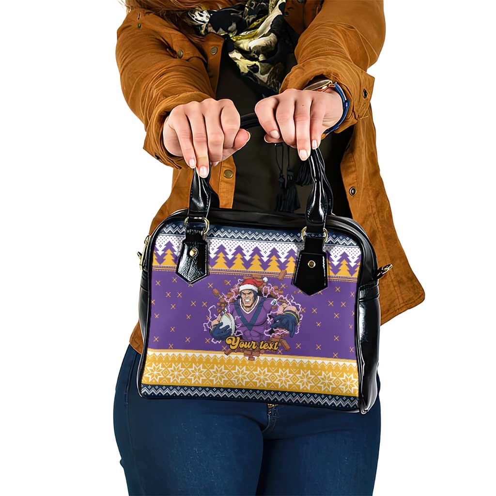 Melbourne Thunderbolt Santa Personalised Shoulder Handbag Christmas Rugby League Spirit - Aussie Hoodie