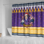 Melbourne Thunderbolt Santa Personalised Shower Curtain Christmas Rugby League Spirit - Aussie Hoodie
