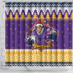 Melbourne Thunderbolt Santa Personalised Shower Curtain Christmas Rugby League Spirit - Aussie Hoodie