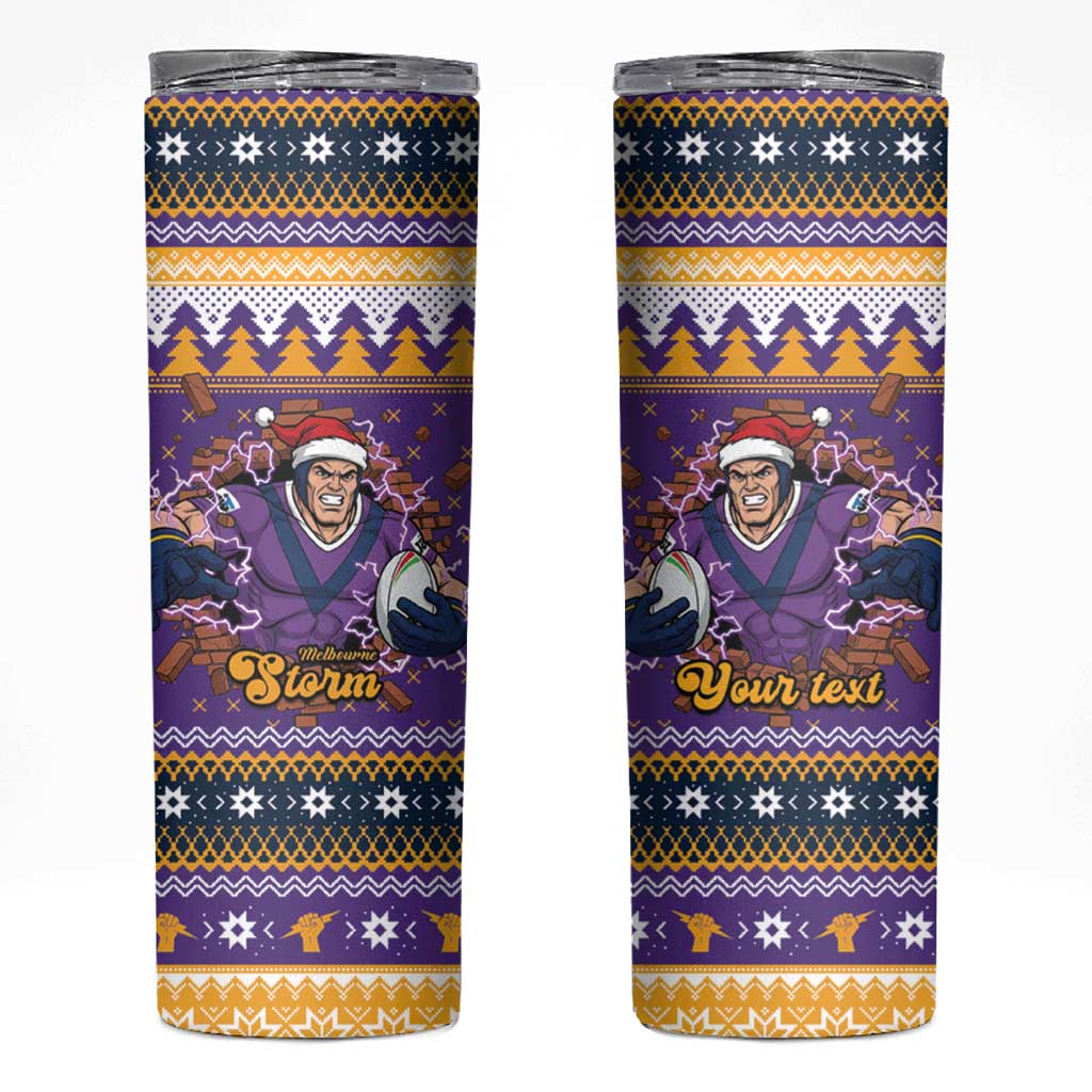 Melbourne Thunderbolt Santa Personalised Skinny Tumbler Christmas Rugby League Spirit - Aussie Hoodie