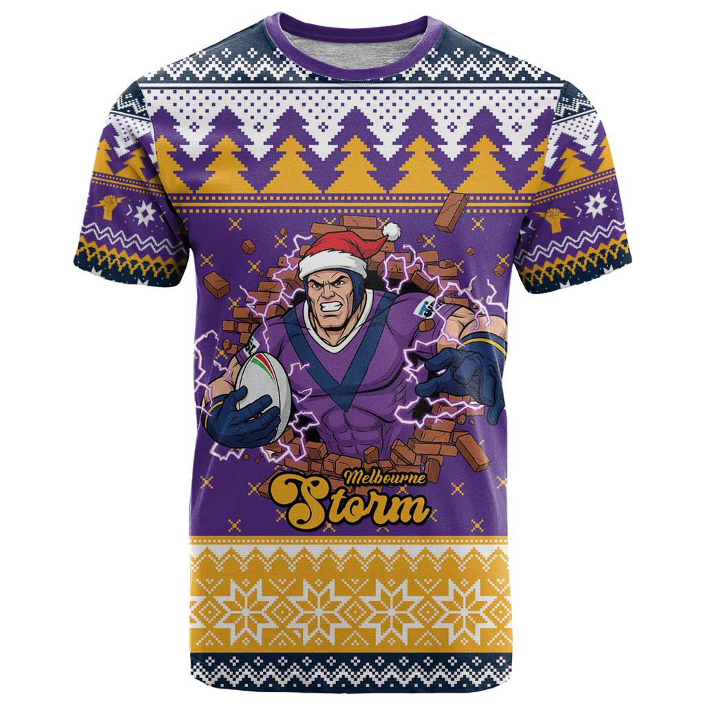 Melbourne Thunderbolt Santa Personalised T Shirt Christmas Rugby League Spirit - Aussie Hoodie