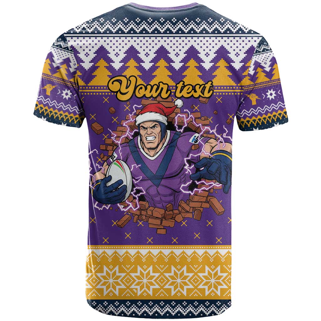 Melbourne Thunderbolt Santa Personalised T Shirt Christmas Rugby League Spirit - Aussie Hoodie