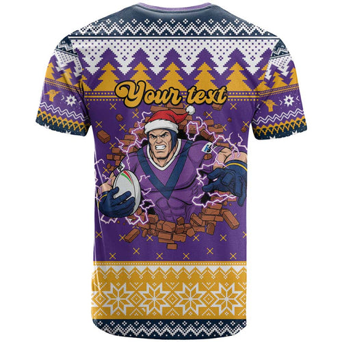 Melbourne Thunderbolt Santa Personalised T Shirt Christmas Rugby League Spirit - Aussie Hoodie