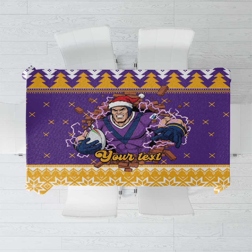 Melbourne Thunderbolt Santa Personalised Tablecloth Christmas Rugby League Spirit - Aussie Hoodie