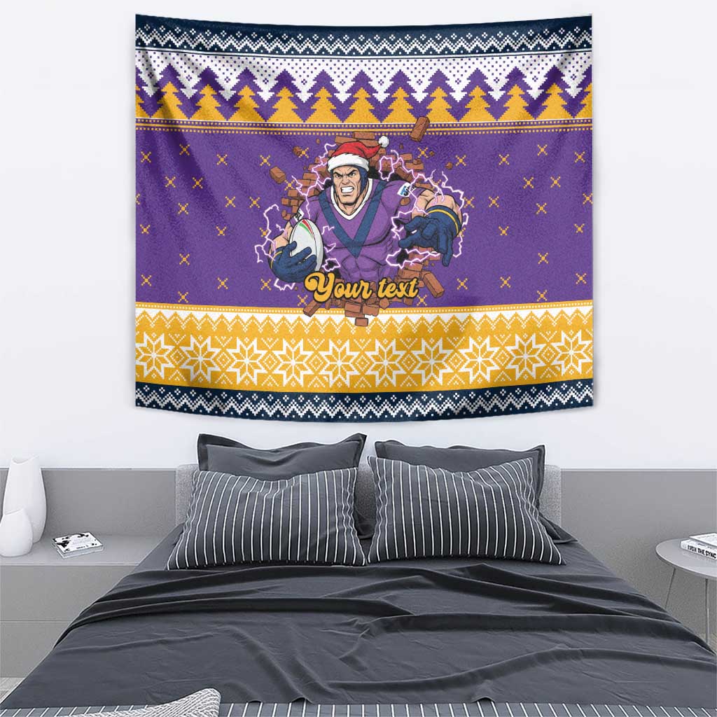 Melbourne Thunderbolt Santa Personalised Tapestry Christmas Rugby League Spirit - Aussie Hoodie