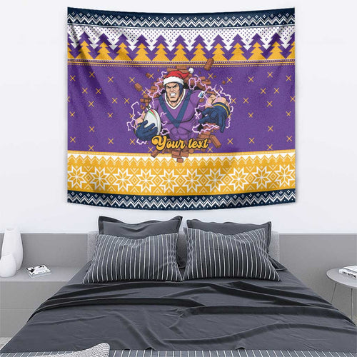 Melbourne Thunderbolt Santa Personalised Tapestry Christmas Rugby League Spirit - Aussie Hoodie