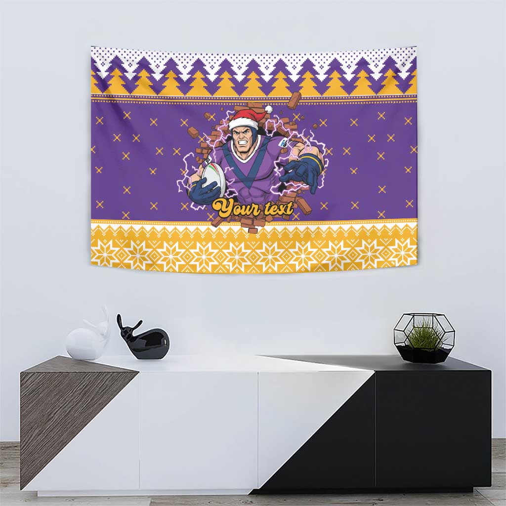 Melbourne Thunderbolt Santa Personalised Tapestry Christmas Rugby League Spirit - Aussie Hoodie