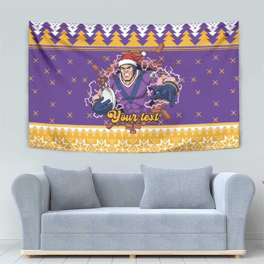 Melbourne Thunderbolt Santa Personalised Tapestry Christmas Rugby League Spirit - Aussie Hoodie
