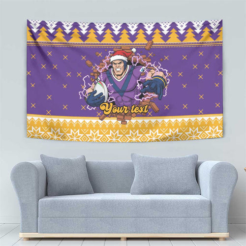 Melbourne Thunderbolt Santa Personalised Tapestry Christmas Rugby League Spirit - Aussie Hoodie