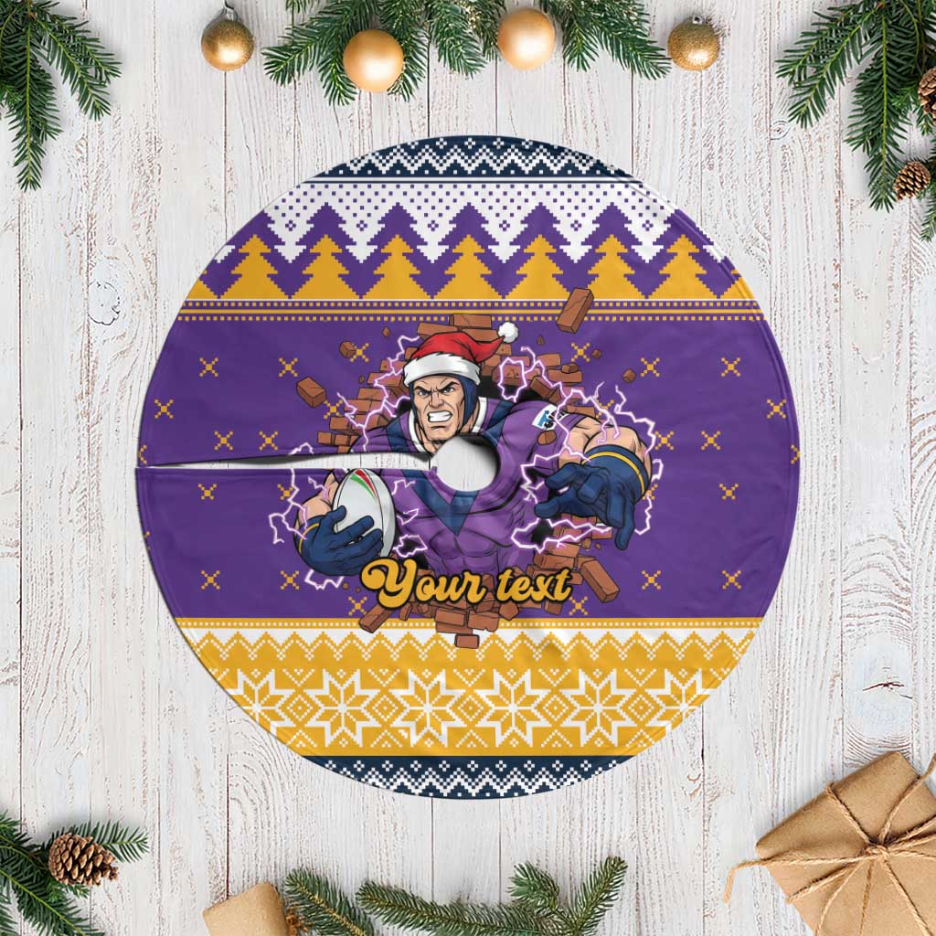Melbourne Thunderbolt Santa Personalised Tree Skirt Christmas Rugby League Spirit - Aussie Hoodie