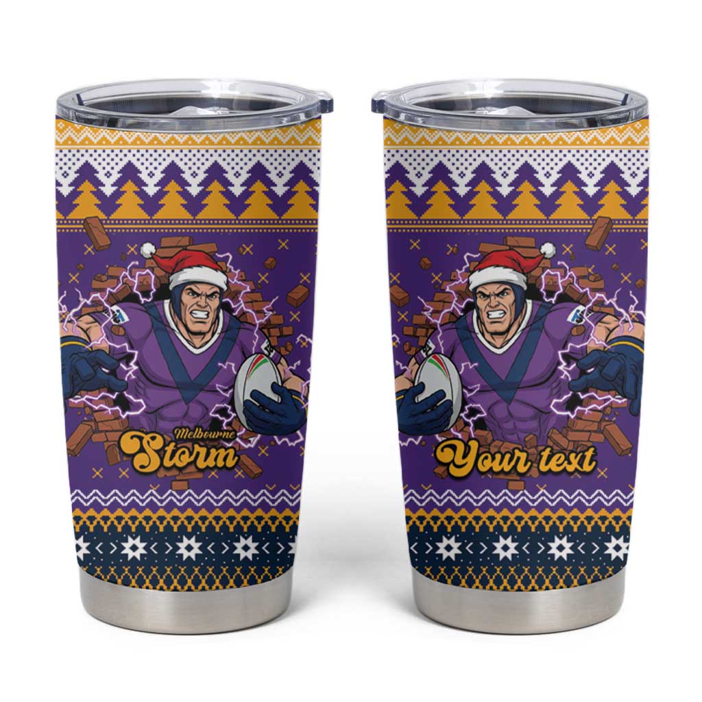 Melbourne Thunderbolt Santa Personalised Tumbler Cup Christmas Rugby League Spirit - Aussie Hoodie