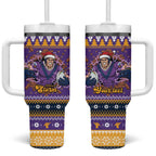Melbourne Thunderbolt Santa Personalised Tumbler With Handle Christmas Rugby League Spirit - Aussie Hoodie
