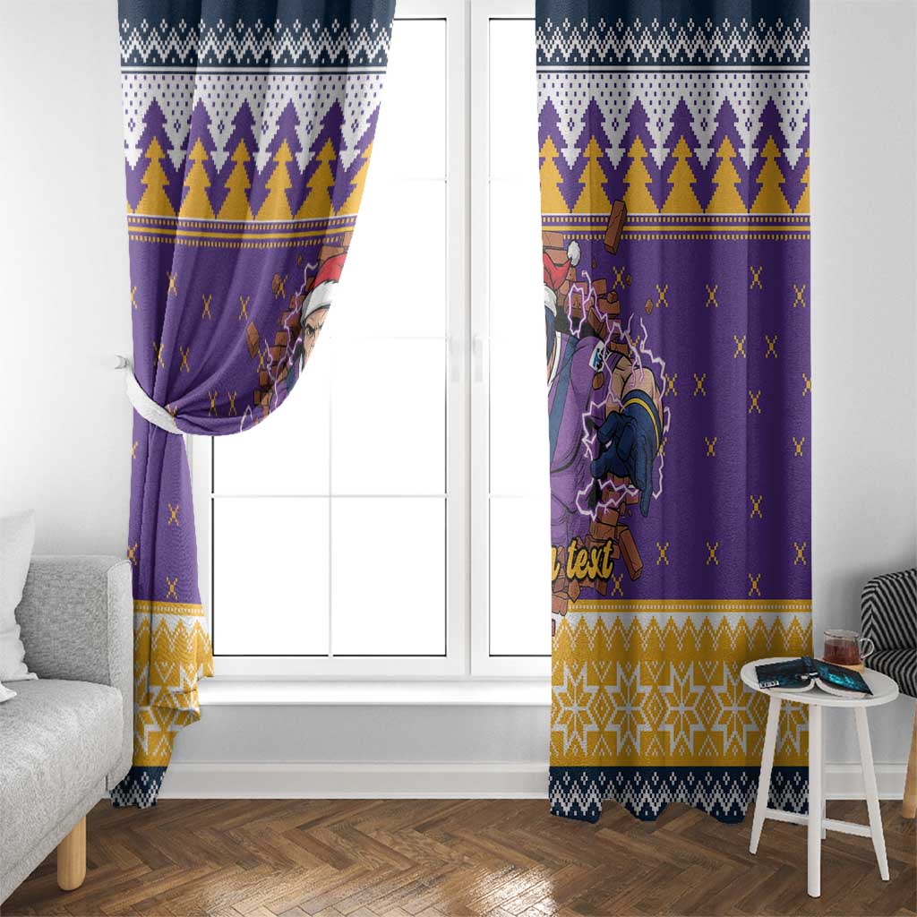 Melbourne Thunderbolt Santa Personalised Window Curtain Christmas Rugby League Spirit - Aussie Hoodie