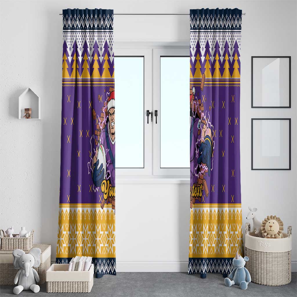 Melbourne Thunderbolt Santa Personalised Window Curtain Christmas Rugby League Spirit - Aussie Hoodie