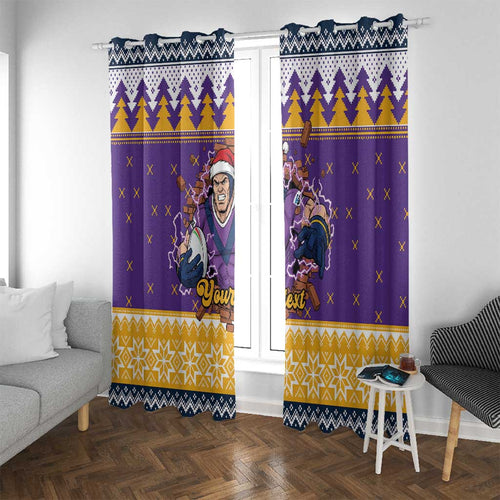 Melbourne Thunderbolt Santa Personalised Window Curtain Christmas Rugby League Spirit - Aussie Hoodie