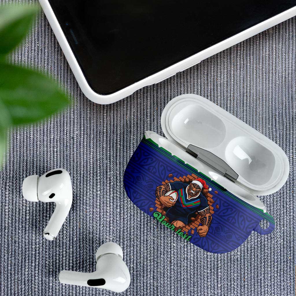 Merry Haka Warriors Personalised AirPods Case Christmas Rugby League Spirit - Aussie Hoodie