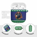 Merry Haka Warriors Personalised AirPods Case Christmas Rugby League Spirit - Aussie Hoodie