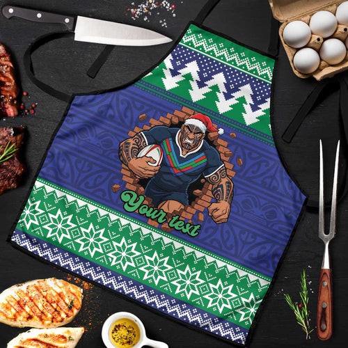 Merry Haka Warriors Personalised Apron Christmas Rugby League Spirit - Aussie Hoodie