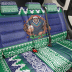Merry Haka Warriors Personalised Back Car Seat Cover Christmas Rugby League Spirit - Aussie Hoodie