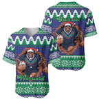 Merry Haka Warriors Personalised Baseball Jersey Christmas Rugby League Spirit - Aussie Hoodie