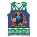 Merry Haka Warriors Personalised Basketball Jersey Christmas Rugby League Spirit - Aussie Hoodie