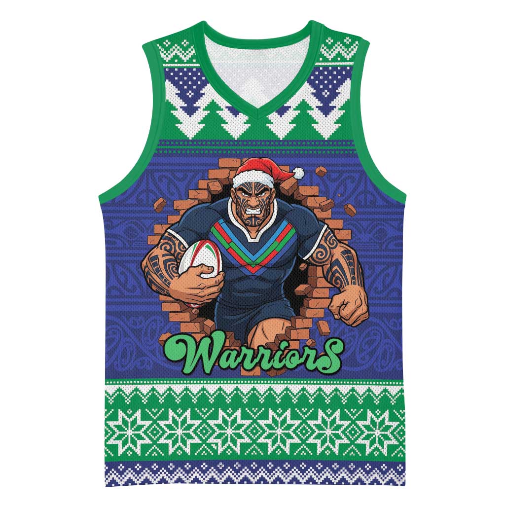 Merry Haka Warriors Personalised Basketball Jersey Christmas Rugby League Spirit - Aussie Hoodie