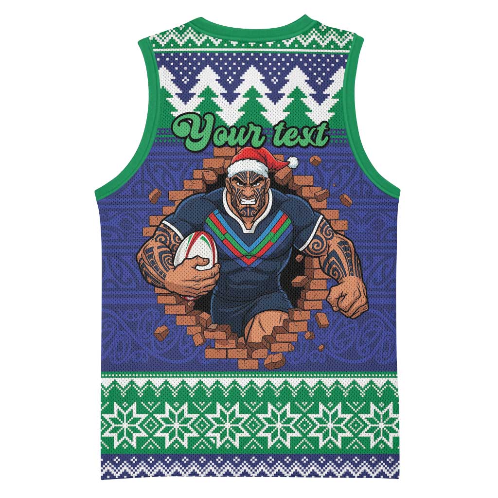 Merry Haka Warriors Personalised Basketball Jersey Christmas Rugby League Spirit - Aussie Hoodie