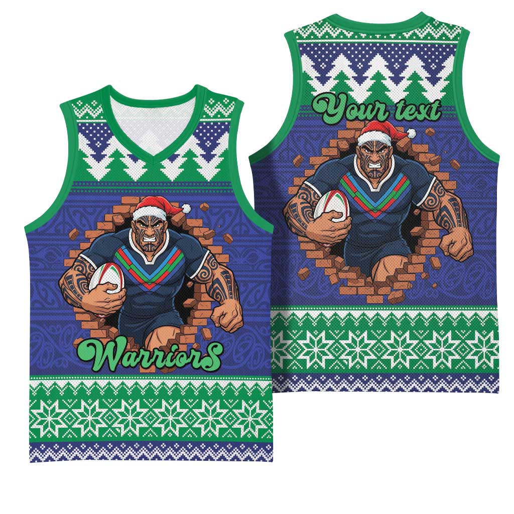 Merry Haka Warriors Personalised Basketball Jersey Christmas Rugby League Spirit - Aussie Hoodie