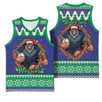 Merry Haka Warriors Personalised Basketball Jersey Christmas Rugby League Spirit - Aussie Hoodie
