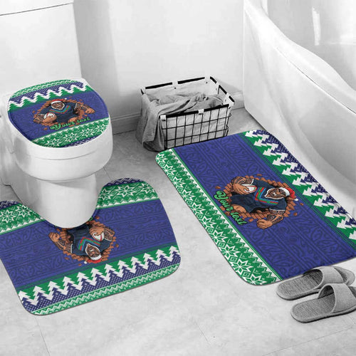Merry Haka Warriors Personalised Bathroom Set Christmas Rugby League Spirit - Aussie Hoodie