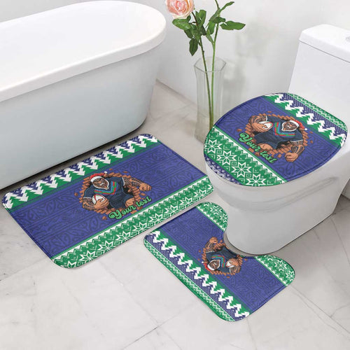 Merry Haka Warriors Personalised Bathroom Set Christmas Rugby League Spirit - Aussie Hoodie