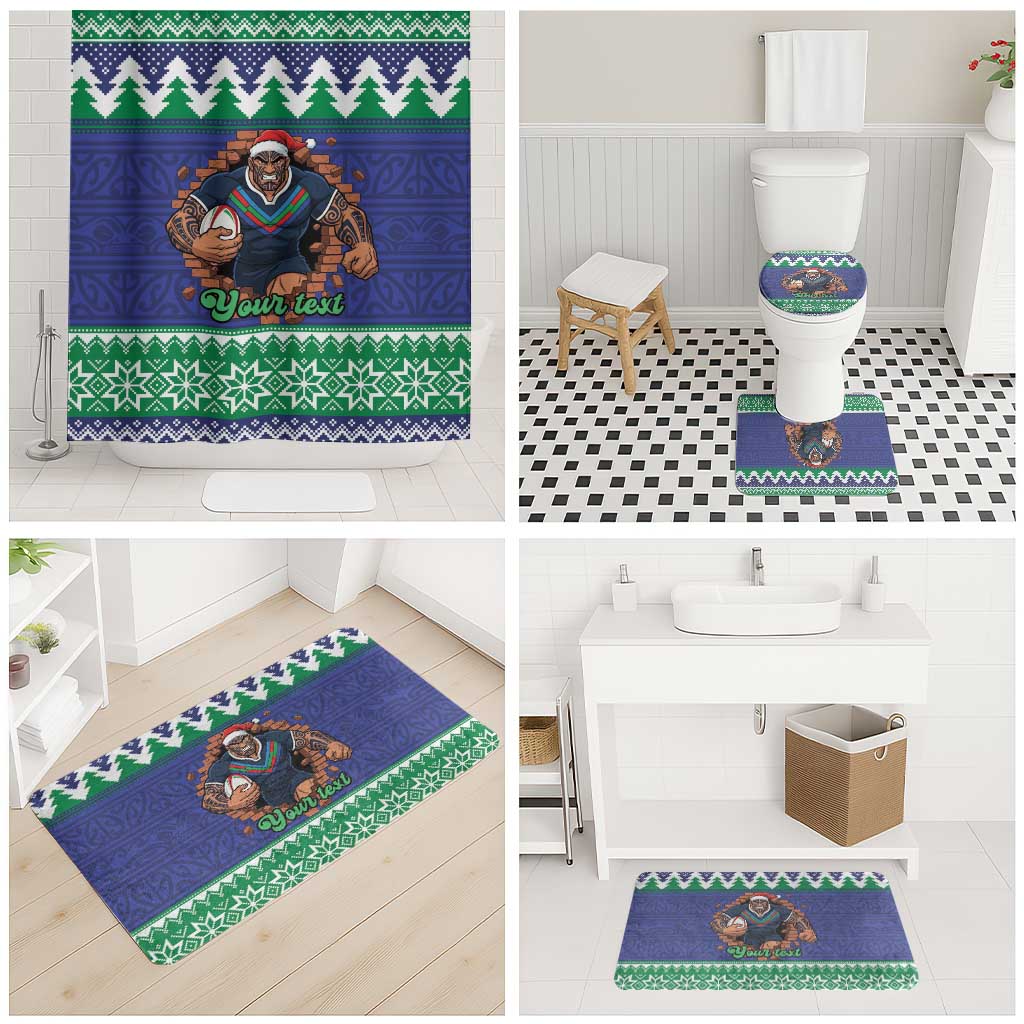 Merry Haka Warriors Personalised Bathroom Set Christmas Rugby League Spirit - Aussie Hoodie